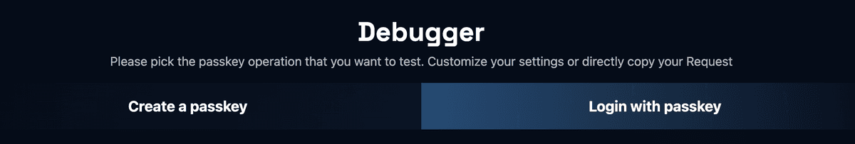 Passkey creation